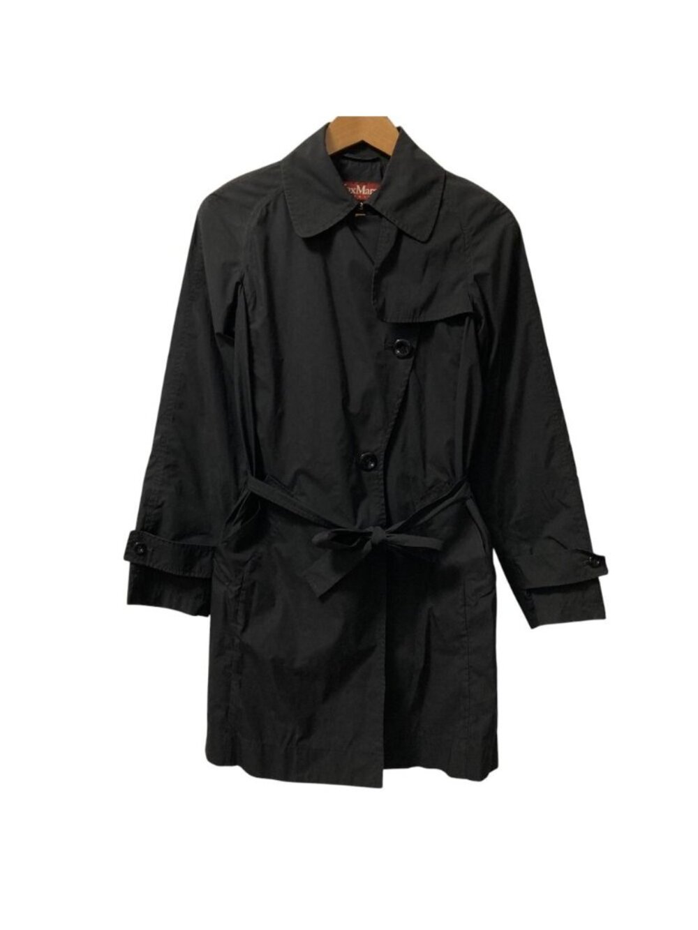 Max Mara Studio with Belt Trench Coat Black Spring Summer Fall Winter 38